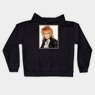 Labyrinth Watercolor King Portrait Kids Hoodie